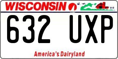 WI license plate 632UXP