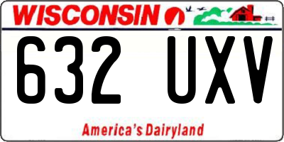 WI license plate 632UXV