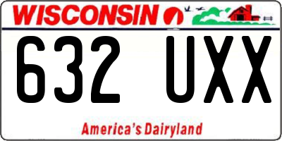 WI license plate 632UXX
