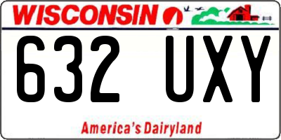 WI license plate 632UXY