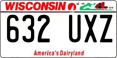 WI license plate 632UXZ