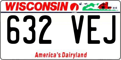 WI license plate 632VEJ