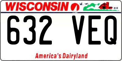 WI license plate 632VEQ