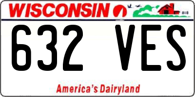 WI license plate 632VES