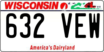WI license plate 632VEW