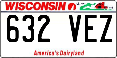 WI license plate 632VEZ