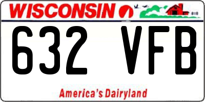 WI license plate 632VFB