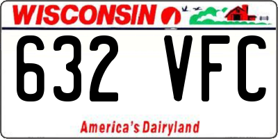 WI license plate 632VFC