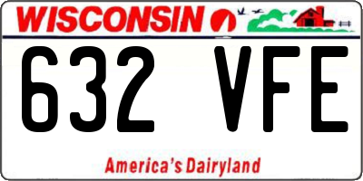 WI license plate 632VFE