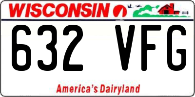 WI license plate 632VFG