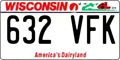 WI license plate 632VFK