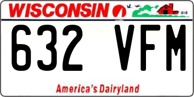 WI license plate 632VFM