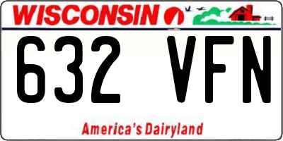 WI license plate 632VFN
