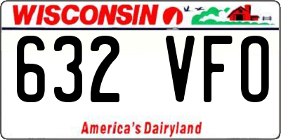 WI license plate 632VFO