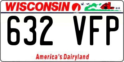 WI license plate 632VFP