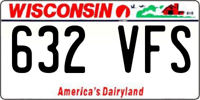 WI license plate 632VFS