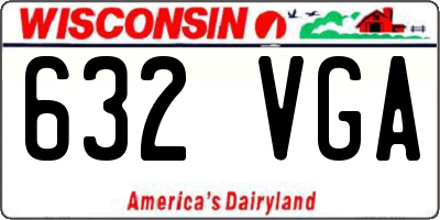 WI license plate 632VGA