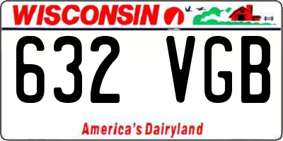 WI license plate 632VGB