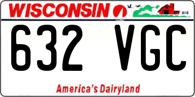 WI license plate 632VGC
