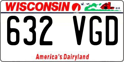 WI license plate 632VGD