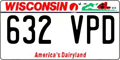 WI license plate 632VPD