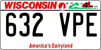 WI license plate 632VPE