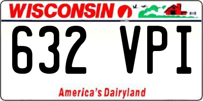 WI license plate 632VPI