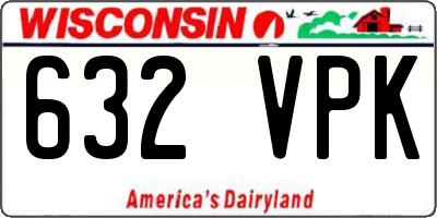 WI license plate 632VPK