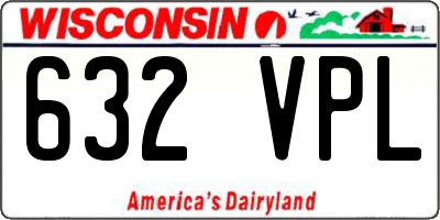 WI license plate 632VPL