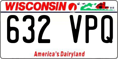 WI license plate 632VPQ