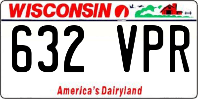 WI license plate 632VPR