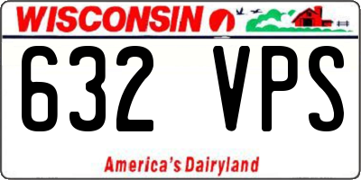 WI license plate 632VPS