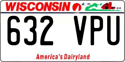 WI license plate 632VPU