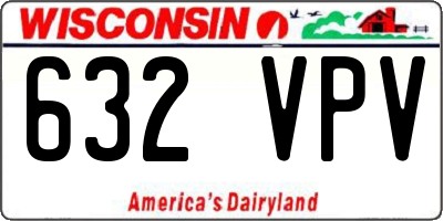 WI license plate 632VPV