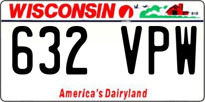 WI license plate 632VPW
