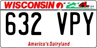 WI license plate 632VPY