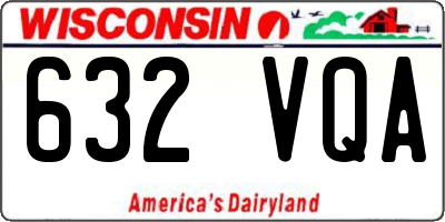 WI license plate 632VQA