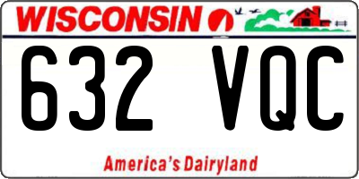 WI license plate 632VQC