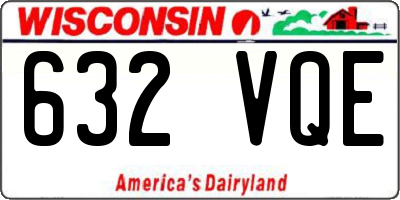 WI license plate 632VQE