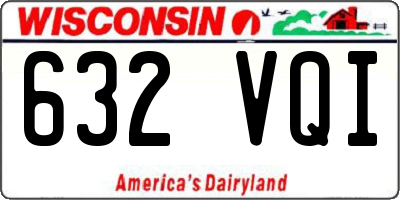 WI license plate 632VQI