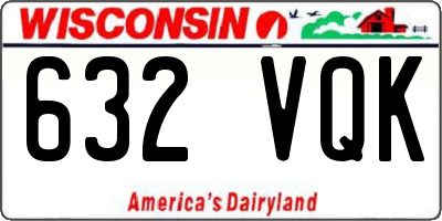 WI license plate 632VQK