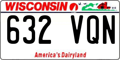 WI license plate 632VQN