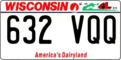 WI license plate 632VQQ