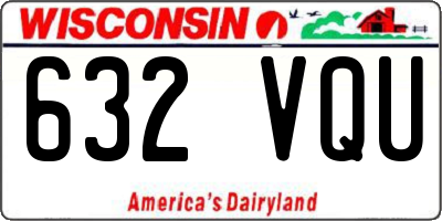 WI license plate 632VQU