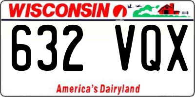 WI license plate 632VQX