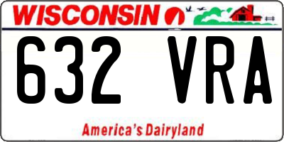 WI license plate 632VRA