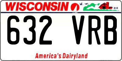 WI license plate 632VRB