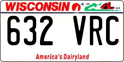 WI license plate 632VRC
