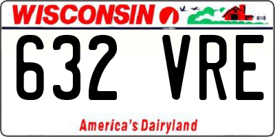 WI license plate 632VRE