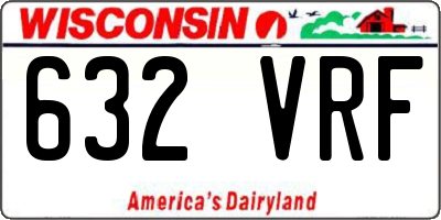 WI license plate 632VRF